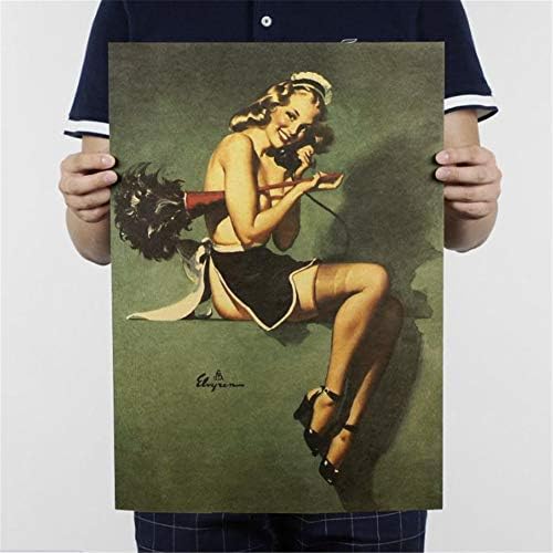 KFYOUXIN Wall Sticker Poster Retro Poster Nostalgic Non-sticky Home Décor Vintage Diy Removable Art Classic Poster 02