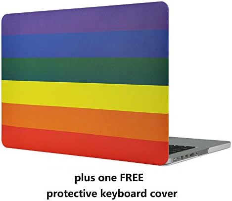 MacBook Pro 13 Retina Case Cover – Treasure21 Slim fit Smart protection Soft rubber coating Smooth better grip Hard case shell cover for Macbook Pro 13 Retina A1425 A1502 (Rainbow)
