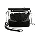 Youndcc Clear Cross-Body Messenger Bag Shoulder Bag Shoulder Purse Crossbody Purse with Inner Bag, Adjustable Metallic Strap, Transparent, Waterproof, NFL Stadium Approved (Black)