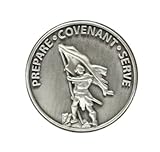 LDS Captain Moroni: Prepare, Covenant, Serve Steel Tie Tack with Silver Finish- Tie Pin, LDS Missionary, Priesthood Gift
