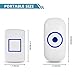  Adoric Wireless Doorbell Kit - 1 Plug-In Receiver & 1 Remote Push Button - Strong Wireless Connection, 36 Beautiful Melodies, CD Quality Bells, LED Flash (White)