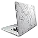 NovoTech Soft Touch Matte Finish Rubberized Hard Shell Case for MacBook Air 11-Inch - White Marble