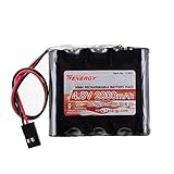 Tenergy NiMH Receiver RX Battery with Hitec Connectors 4.8V 2000mAh High Capacity Rechargeable Battery Pack for RC Receivers, RC Aircrafts and More