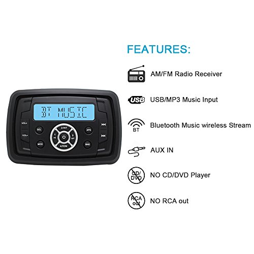 2 Herdio+Waterproof+Receiver+Bluetooth+Speakers