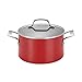Circulon Genesis Nonstick Saucepot/Stockpot/Dutch Oven with Lid, 4.5 Quart, Red
