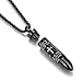 Molike Stainless Steel English Lord's Prayer Cross Bullet Pendant Urn Ashes Necklace for Men, 22 Inch Chain