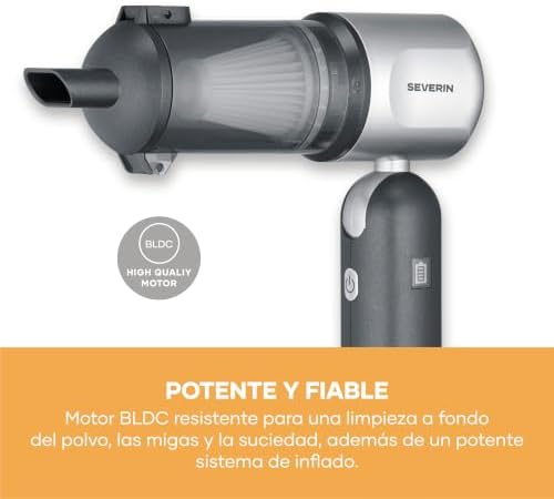 Aspirador de Mano 3 en 1,Potente Aspirador soplador de Aire e inflador, 120 W, 17000Pa, 3 Niveles, 240000rpm, S-Power Duoboost, Antracita, HV 7149