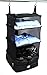 Grand Fusion Stow-N-Go Portable Hanging Travel Shelves, Packing Organizer for Luggage. Carry on Closet for Clothes. Expandable Packing Cube. Travel Essentials. (Black - L, L = (L) 11.8