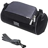 ZONKIM Bike Front Handlebar Bag, Waterproof Portable Bicycle Storage with Sensitive Touch Screen Phone Holder & Removable Shoulder Strap for Road Bikes, Mountain Bikes and Motorcycles
