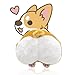 Corgi Dog Butt Flocky Zipper Cute Mini Coin Purse Cartoon Funny Lovely Wallet for Kids Girls Women Gift