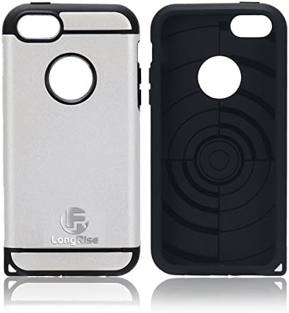 iPhone SE Case, LongRise® Dual Layer Scratch Proof iPhone 5 5S SE Heavy Duty Armor Case (White)