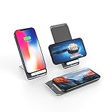 Wireless Charger, Convertible Pad or Stand 10W Fast Wireless Charger Charging Pad Stand for Galaxy S9/S9+Note 8/5 S8/S8+ S7/S7 Edge S6 Edge Plus, 5W Standard Charge for iPhone X 8 8Plus-NO AC Adapter