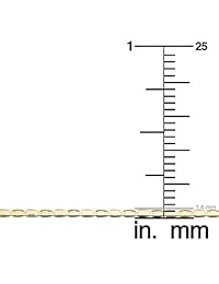 Kooljewelry - Cadena de oro amarillo de 10 quilates de 0.055 in para San Valentín (16, 18, 20, 22, 24 o 30 pulgadas)