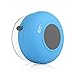 GJTWireless Bluetooth Waterproof Shower Speaker: 3.0 Speaker, Mini Water Resistant Wireless Shower Speaker, Handsfree Portable Speakerphone with Built-in Mic, 6hrs of playtime, Control Buttons and Dedicated Suction Cup for Showers, Bathroom, Pool, Boat, Car, Beach, & Outdoor Use(Blue)