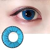 Cosplay Eyes Multi-Color Contact Lenses Cosplay Eyes Cute Colored Charm and Attractive Blends Cosmetic Makeup Eye Shadow (Blue)