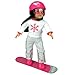 Doll Ski Set Fits American Girl Dolls: 18 Inch Doll Snow Nylon & Polar Fleece 4 Pc. Set by Sophia's, Includes: Snowflake Shirt, Doll Ski Pants, Hat and Fashionable Ski/Snow Board Jacket.
