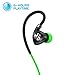 JLab Fit 2.0 Bluetooth Enabled Wireless Sports Earbuds, Bluetooth 4.1, 10mm Titanium Drivers, 6 Hour Battery Life, IP55 Sweatproof, Flexible Memory Wire, Green