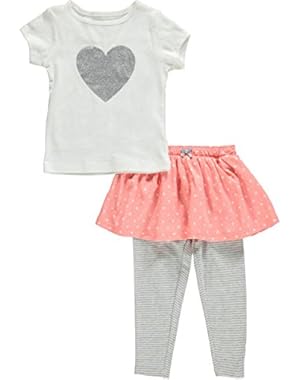 2 Piece Skirted Legging Set (Baby) Ivory