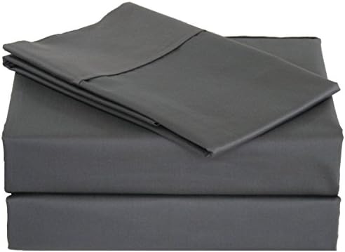 JB Linen 400 Thread Count 100% Pure Egyptian Cotton 4-Piece Sheet Set Queen Bed Size (60" x 80") Elephant Gray Solid Fit Up To 9" Deep Mattress Limited Period Offer.