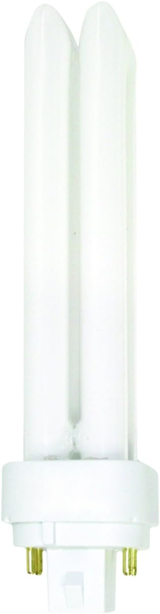 Luxrite LR20356 (10-Pack) CF18DD/E/830 18-Watt Double Tube Compact Fluorescent Light Bulb, Soft White, 3000K, 1200 Lumens, 4-Pin G24Q-2 Base