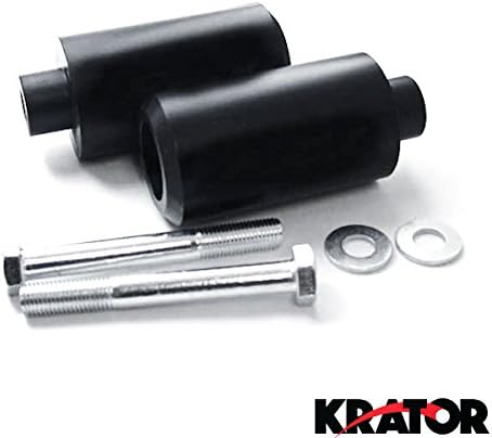 Krator MT219-014 Black No Cut Frame Sliders Compatible with 2006-2011 Yamaha FZ1 Crash Protectors Motorcycle