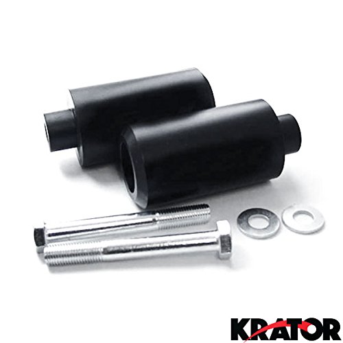 Krator MT219-014 Black No Cut Frame Sliders Compatible with 2006-2011 Yamaha FZ1 Crash Protectors Motorcycle
