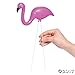 Set of 4 Plastic Mini Pink Flamingo Yard Decorations Lawn Stakes (White box)