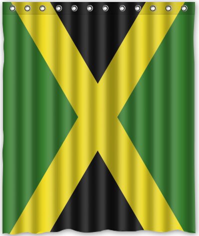 60 X72 Inches Jamaican Flag Shower Curtain New Waterproof