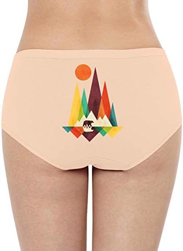 NEWBEGINer Fashion Panties for Women Mountain Bear Colorful Underwear Seamless Women Hipster Panties
