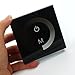 RGBZONE DC12V-24V 8A Wall-mounted Touch Panel Brightness Adjustable Dimmer for Single Color LED Light Strip, Black