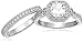 Amazon Essentials Platinum or Gold Plated Sterling Silver Infinite Elements Zirconia Antique Ring Set , (previously Amazon Collection)