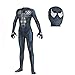 Alwoe Venom Cosplay Halloween Lycra Spandex Unisex 3D Style One-Piece Body Tight Clothing