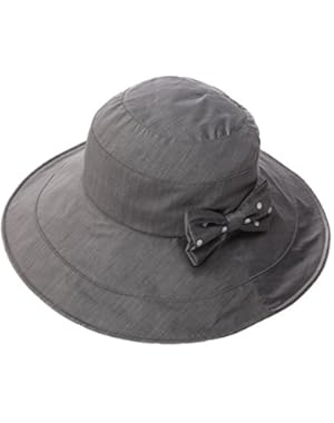 SPF50+ Foldable Womens Bucket Boonie Sun Hat w/ Chin Cord for Summer