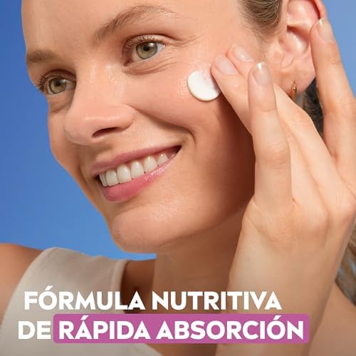 Crema de Día Nutritiva - Crema Facial Hidratante - Hidratanta y Previene las Manchas - Protección Solar PF30 - Aceite de Almendra y Extracto de Magnolia Natural - Piel Seca y Sensible - 50 ml