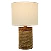 Décor Therapy TL15455 Table Lamp, Natural Rope/Wood Look