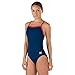 Speedo Women's Swimsuit One Piece Endurance+ Flyback Solid Adult Navy/Red, 28