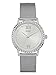 GUESS Women's Dressy Watch with White Dial, Crystal-Accented Bezel and Mesh G-Link Band