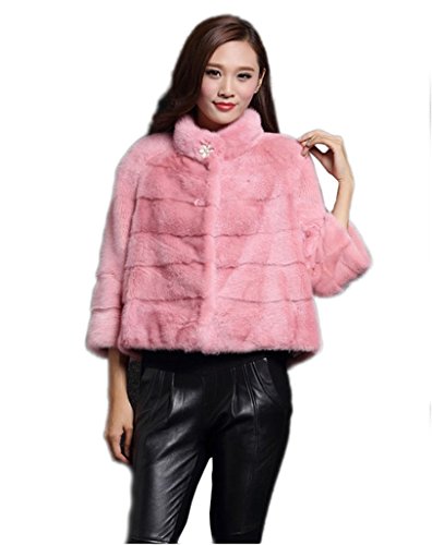 YR.Lover New Women's Genuine Whole Skin Mink Fur Coat Short Mink Coat Jacket YR.Lover New Women's Genuine Whole Skin Mink Fur Coat Short Mink Coat Jacket