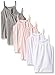 Burt's Bees Baby Girls' Little Set of 6 Organic Camisoles, Multi, 6-6X