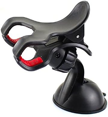 Windshield Car Double Clip Mount Window/Desktop Suction Cup Holder Stand Cradle,Black