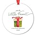 Little Present Christmas Ornament Baby Due Date 2023 Festive Ceramic Holiday Keepsake Expecting Parents Family Surprise Pregnancy Announcement 3