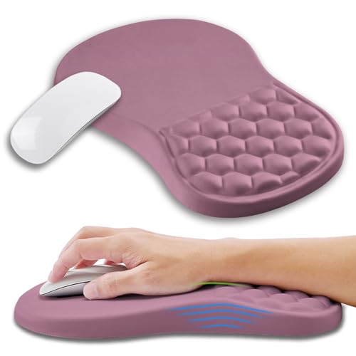 Kuosgm Ergonomic Mouse Pad Wrist Support Dark Pink