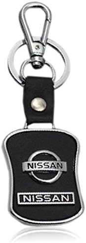 Oyedeal Nissan Leather Metal Key Chain (Black)
