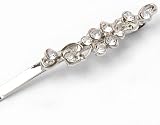 Mias Accessories Silver Diamante Grips 6cm Long Pair Hair Clips view 2