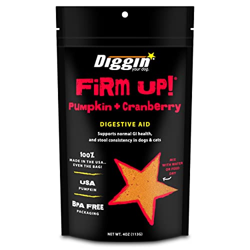 Diggin’ Your Dog Firm Up Pumpkin for Dogs & Cats with Cranberry, 100