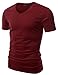 Doublju Mens V-Neck T-shirts with Short Sleeve