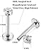 4PCS Labret Monroe Lip Ring/ Tragus/ Helix Earring Piercing,Surgical Steel Hypoallergenic Lead and Nickel Free, 8mm Bar Length 3mm Cubic Zirconia (4PCS:silver)