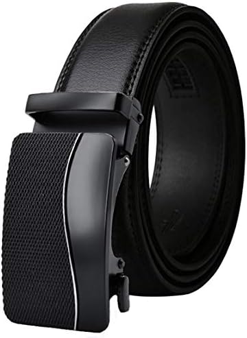 Men's Belt,West Leathers Slide Ratchet Belt for Men with Genuine Leather 1 3/8,Trim to Fit