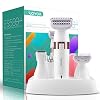 VOYOR Electric Shaver for Women Bikini Trimmer Hair Remover for Face Body, 5 in 1 Groomer Kit Lady Shaver Bikini Razor…