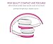 KPTEC [Volume Limited Kids Safety Foldable On-Ear Headphones with Mic, Volume Controlled at Max 93dB to Prevent Noise-induced Hearing Loss (NIHL), Passive Noise Reduction, Wired Earbuds,Pink